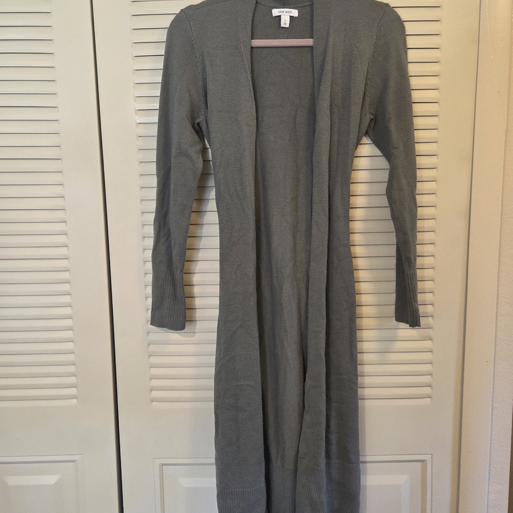 Nine West Green Duster Cardigan
